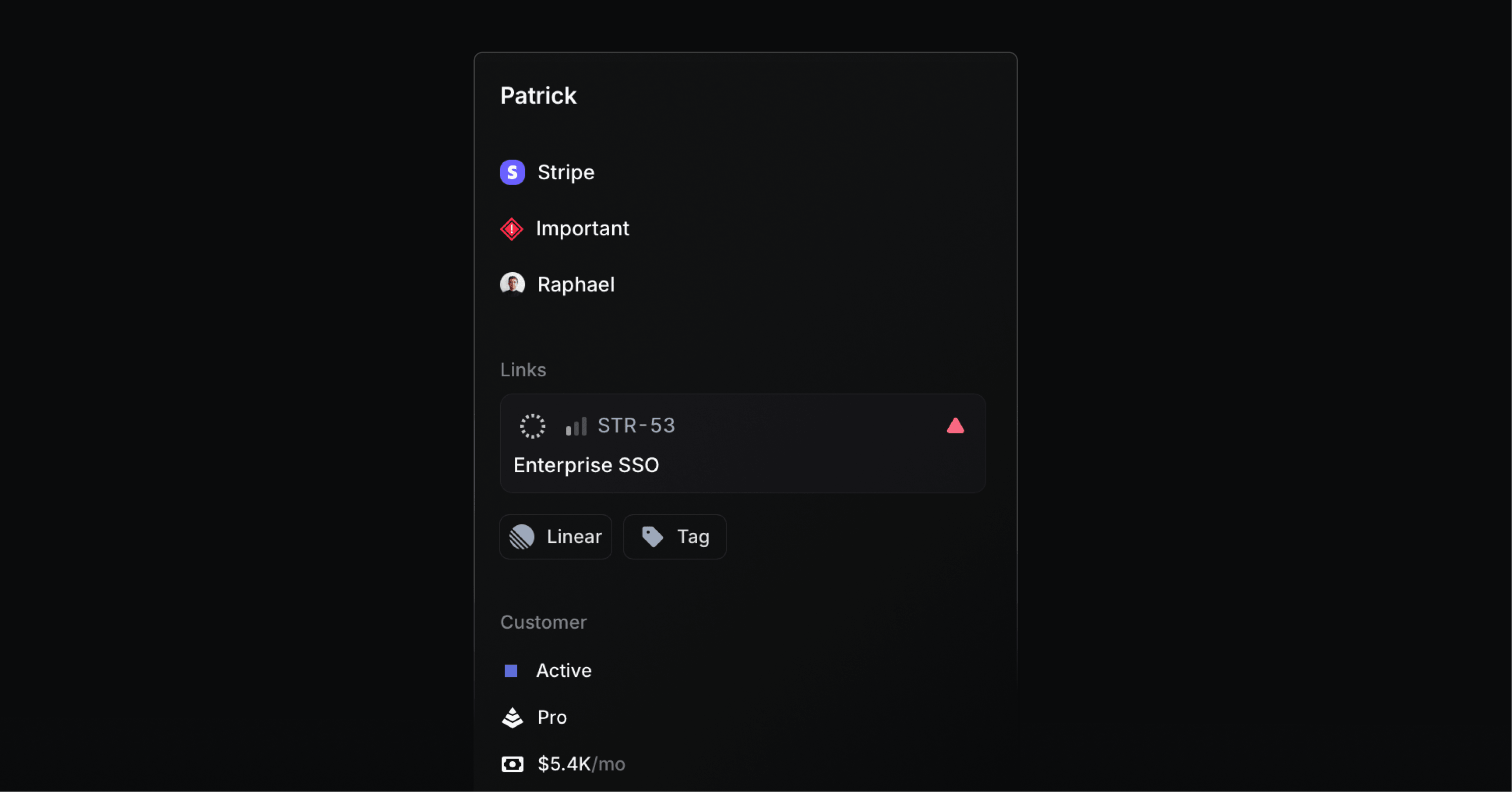 Productlane inbox showing a customer conversation with a linked Linear issue, an alternative to Zendesk for B2B SaaS